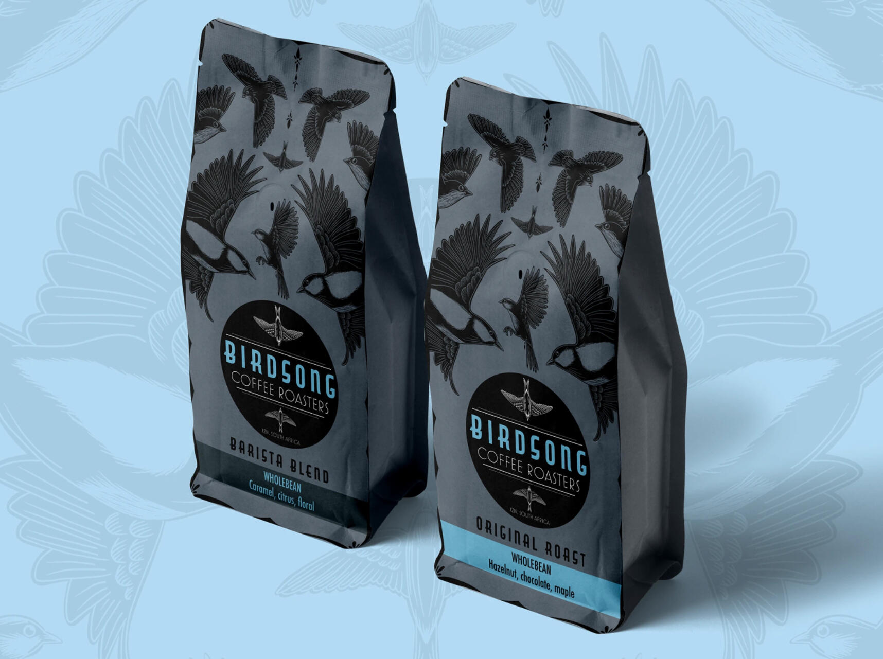 BIRDSONG COFFEE PACKAGING ILLUSTRATION