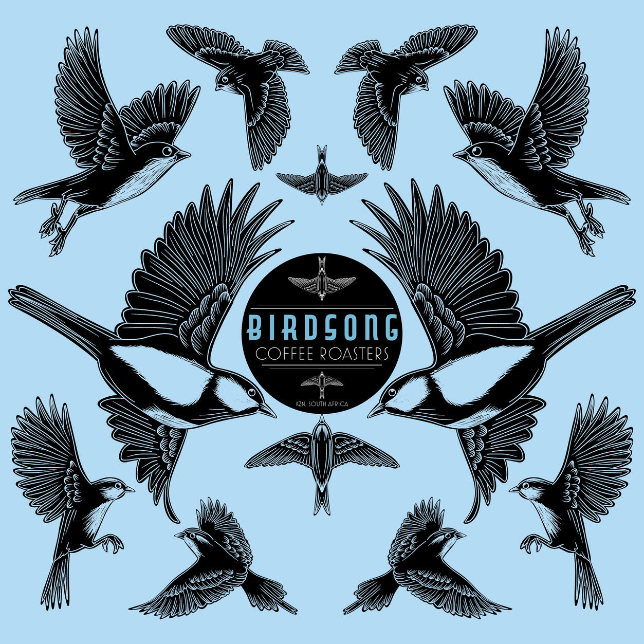 BIRDSONG COFFEE PACKAGING ILLUSTRATION